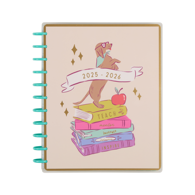 2025–2026 Pawsitively Awesome Teacher Customizable Teacher Planner - Big Teacher Layout - 12 Months
