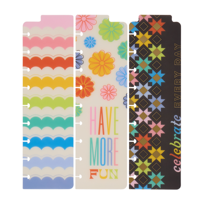 Happy Outlines - Classic Bookmarks - 3 Pack